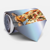 Cravate La tour penchée de la pizza (Pise) (Roulé)