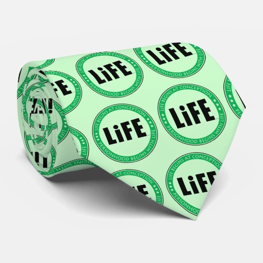 Cravate La Vie Commence À La Conception (Roulé)