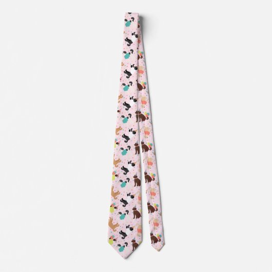 Cravate Labradoodle / Goldendoodle Anniversaire Party (Devant)