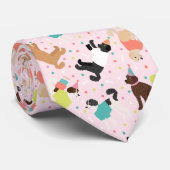 Cravate Labradoodle / Goldendoodle Anniversaire Party (Roulé)