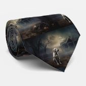 Cravate Labrador Halloween (Roulé)