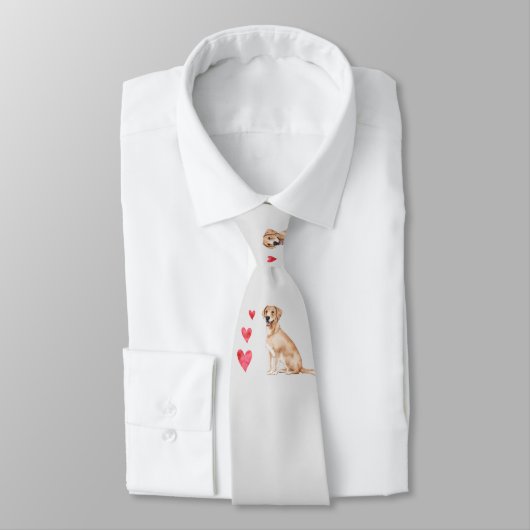 Cravate Labrador Retriever Chien Motif (Attaché)