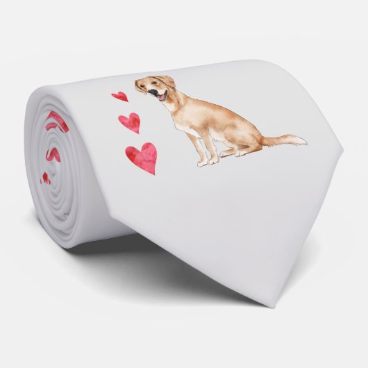 Cravate Labrador Retriever Chien Motif (Roulé)