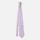 Cravate Labrador Retriever Chien Silhouette violet blanc (Dos)