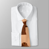 Cravate Labrador retriever (chocolat) peignant - art de (Attaché)