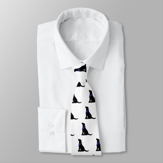 Cravate Labrador retriever noir (Attaché)