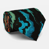 Cravate L'abstrait incendie (Roulé)