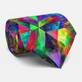 Cravate Labyrinth cool trippy art abstrait moderne (Roulé)