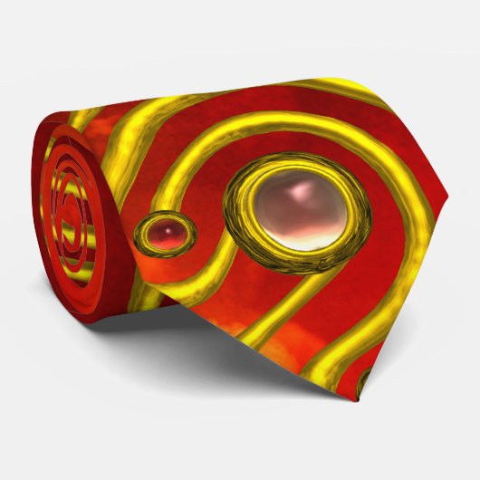 CRAVATE LABYRINTHE D'OR HYPER AVEC GEMSTONES (Roulé)