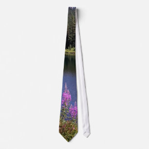 Cravate Lac fleur sauvage