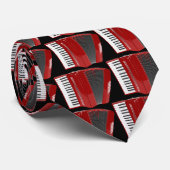 Cravate L'accordéon rouge (Roulé)