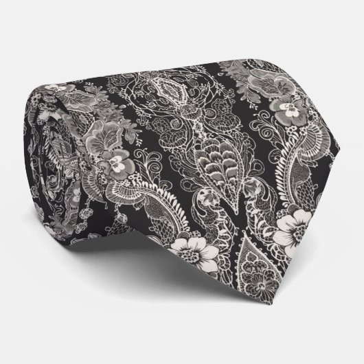 Cravate Lace Floral Harmony (Roulé)