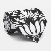 Cravate Lace noir blanc Damas Brocade (Roulé)