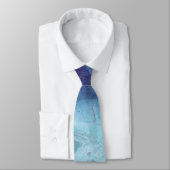 Cravate Lacet bleu abstrait Ice Capade (Attaché)
