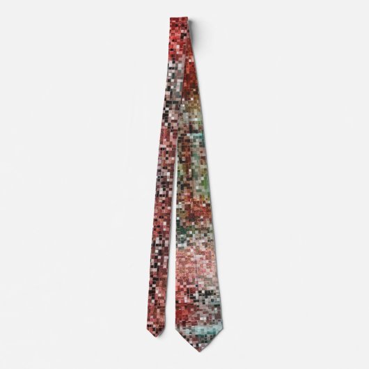 Cravate Ladrilho vermelho manchado com tinta spray (Dos)