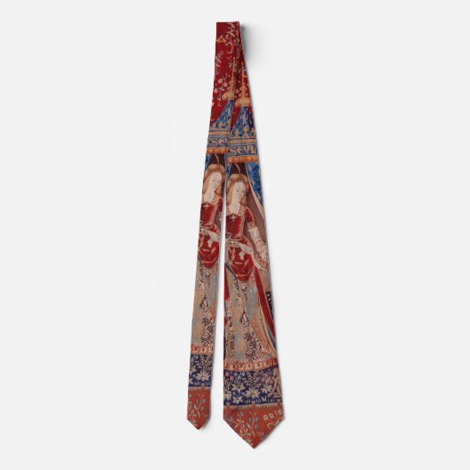 Cravate Lady and Unicorn Medieval Tapestry Desire (Dos)