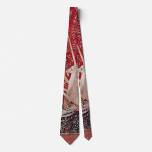 Cravate Lady and Unicorn Medieval Tapestry Sight