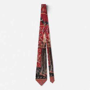 Cravate Lady and Unicorn Medieval Tapestry Touch
