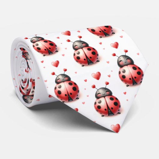 Cravate Ladybug Love (Roulé)