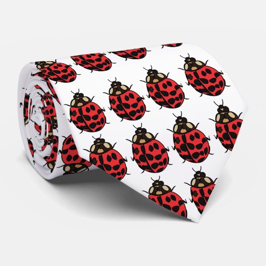 Cravate Ladybug Red Black Insect Ladybug (Roulé)