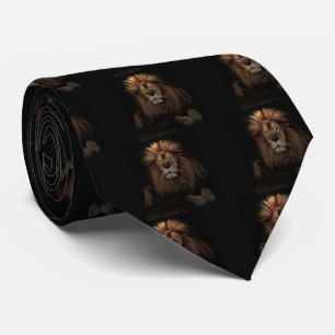 Cravate L'Afrique du Lion Fière d'Or