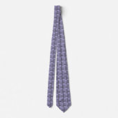 Cravate Lait Abstrait Noir Sur Violet (Dos)