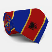Cravate L'Albanie barre le drapeau (Roulé)
