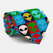 Cravate L'alien d'espace de style d'art de bruit dirige le (Roulé)