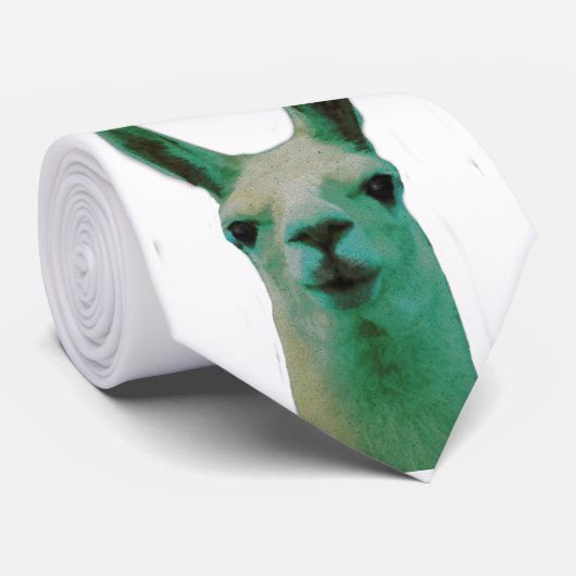 Cravate Lama vert (Roulé)