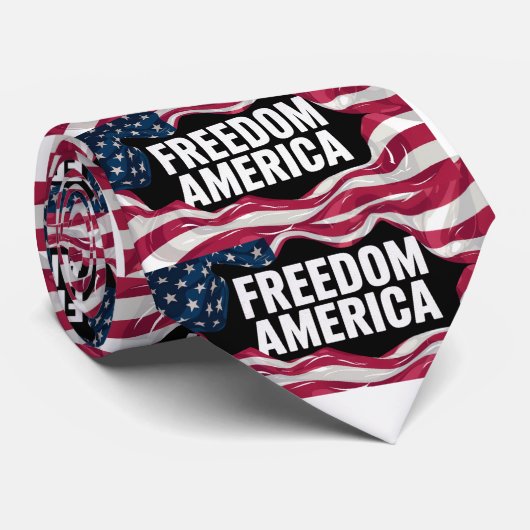 cravate "L'AMÉRIQUE LIBRE" (Roulé)