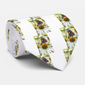 Cravate L'amiral papillon sur la fleur (Roulé)