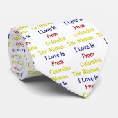 Cravate L'amour de la femme I est la Colombie (Roulé)