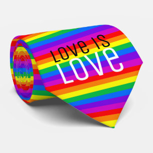 Cravate L'amour est l'amour, arc-en-ciel