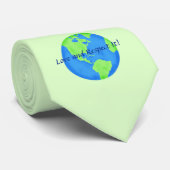Cravate L'amour et le respect de la Terre Jour des terres  (Roulé)