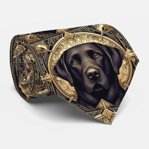 Cravate L'amoureux de chien joueur   Papa chien Labrador n