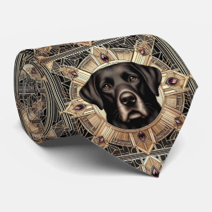 Cravate L'amoureux de chien joueur   Papa chien Labrador n