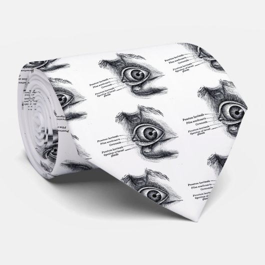 Cravate L'anatomie du gris - globe oculaire (Roulé)