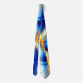 Cravate Lancer des lignes bleu et jaune clignotant et des  (Dos)