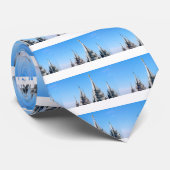 Cravate landes lac sel ville temple angel moroni (Roulé)