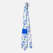 Cravate Lanternes Bleu Bleu minimaliste Motif (Devant)