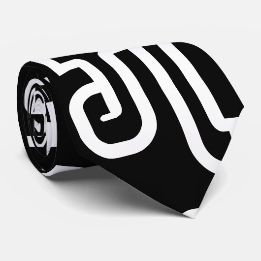 Cravate Lao / Laos Numéro Sept / 7 / ໗ (Jet/Chet) Laotien (Roulé)