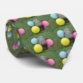 Cravate Lapin avec oeuf jaune rose (Roulé)