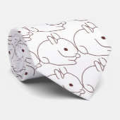 Cravate lapin blanc (Roulé)