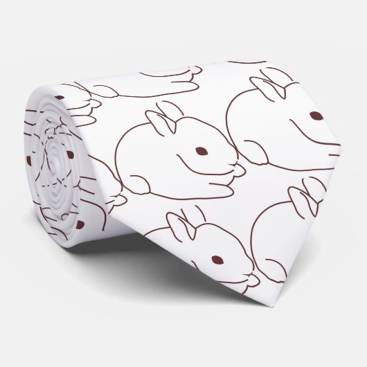 Cravate lapin blanc (Roulé)