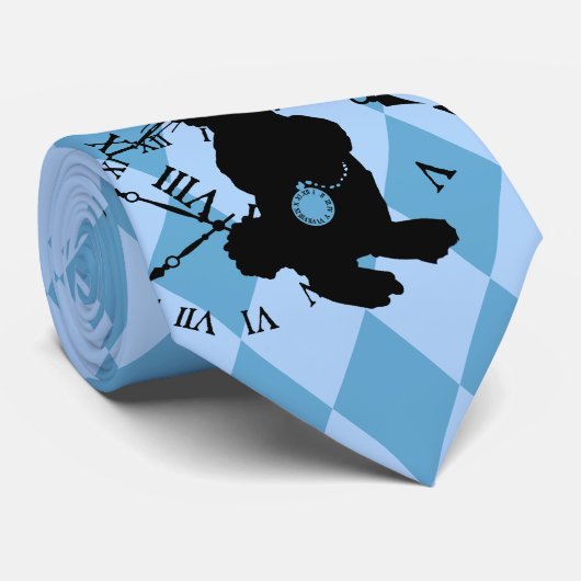 Cravate Lapin d'Alice en retard (Roulé)