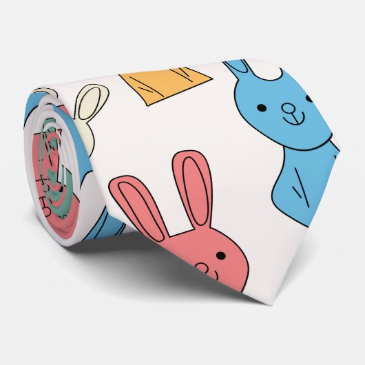 Cravate Lapin de Pâques (Roulé)