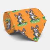 Cravate Lapin de Pâques débraillé (Roulé)