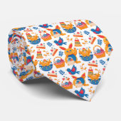 Cravate Lapin de Pâques et paniers (Roulé)