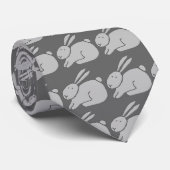 Cravate Lapin gris (Roulé)