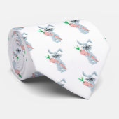Cravate lapin mignon serrant la carotte (Roulé)